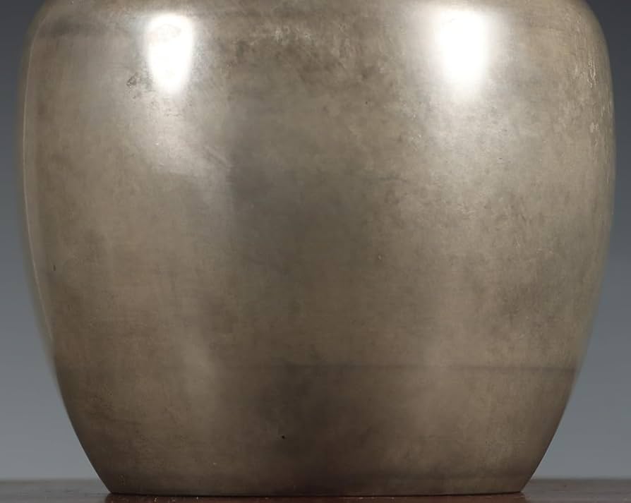 御錫屋天下一美作守款 一刀老人彫 古錫 茶壷18.