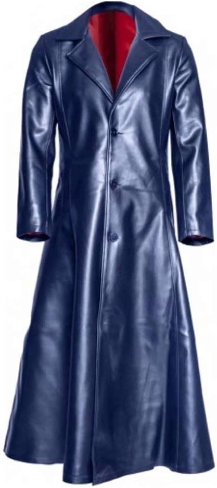 Amazon | [Tenflow] レザーコート メンズ ロングコート トレンチコート