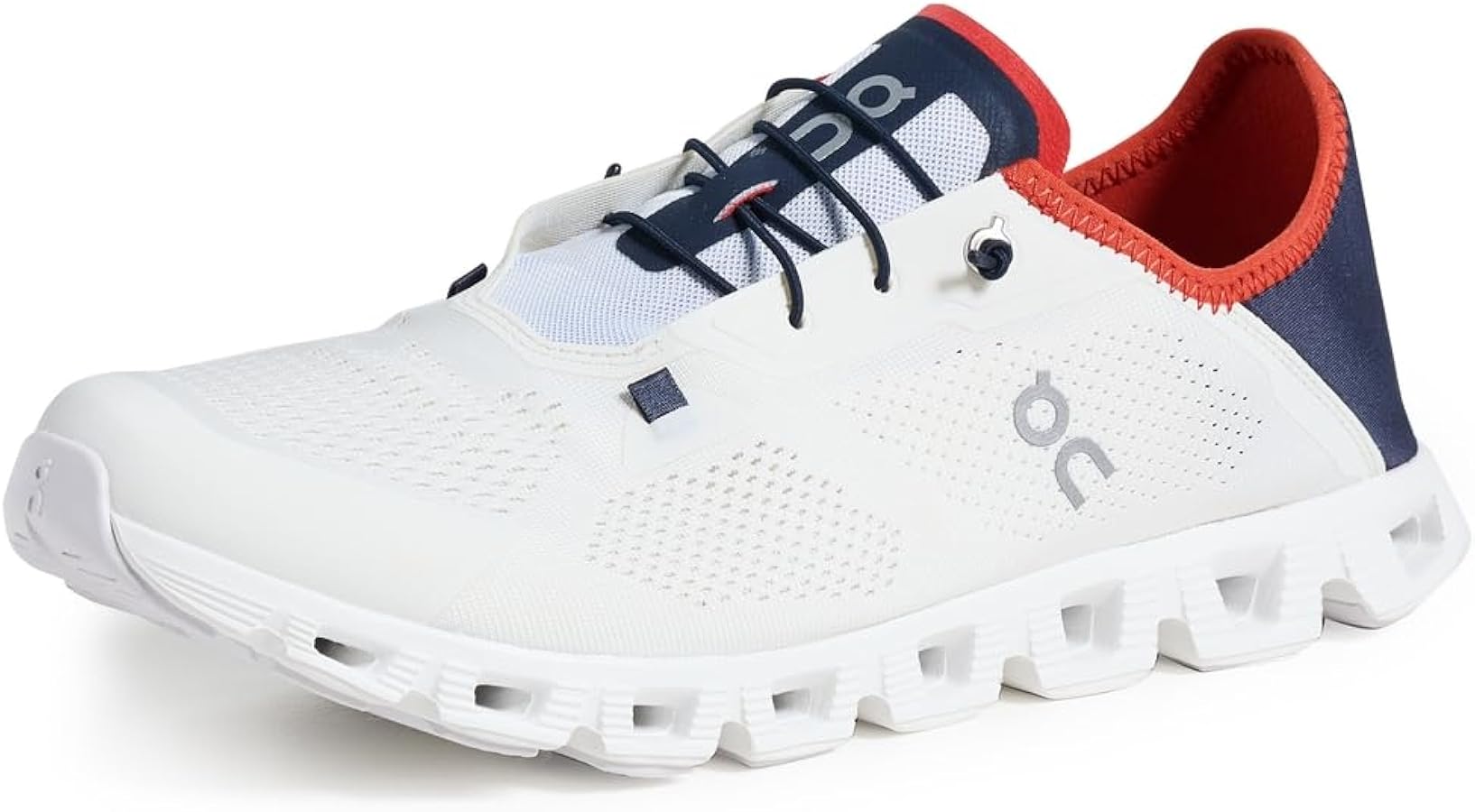 Amazon.com | On Men's Cloud 5 Coast Sneakers, Ivory | Ink, Red