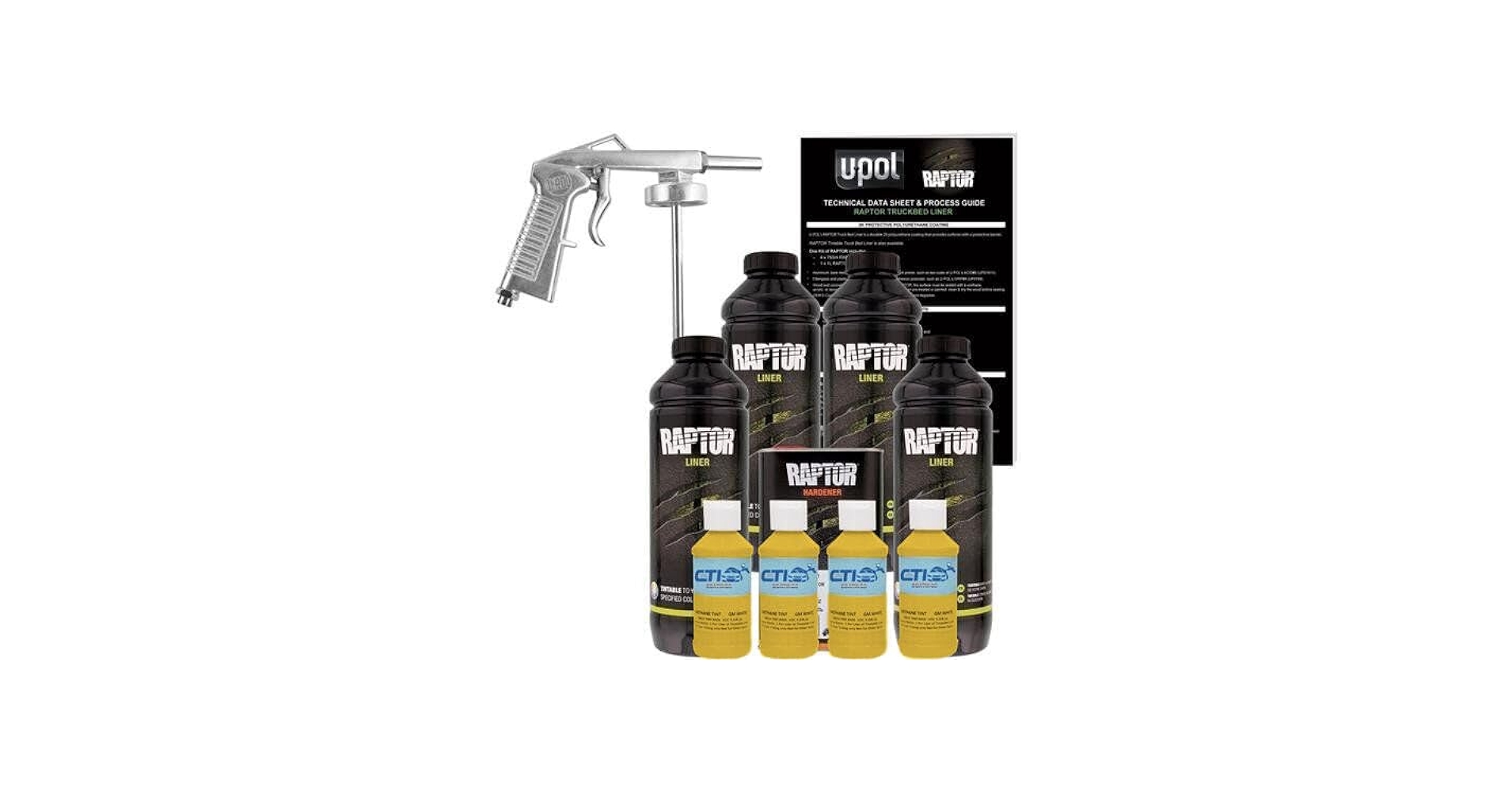Amazon.com: Raptor Truck Bed Liner Kit with Colored Safety Yellow