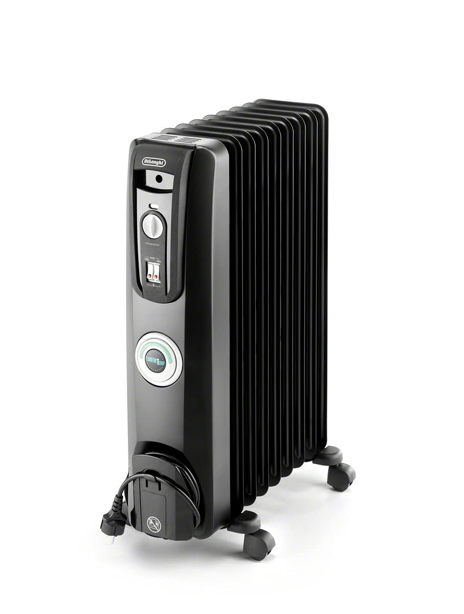 DeLonghi Oil-Filled Radiator Space Heater, Quiet 1500W, Adjustable