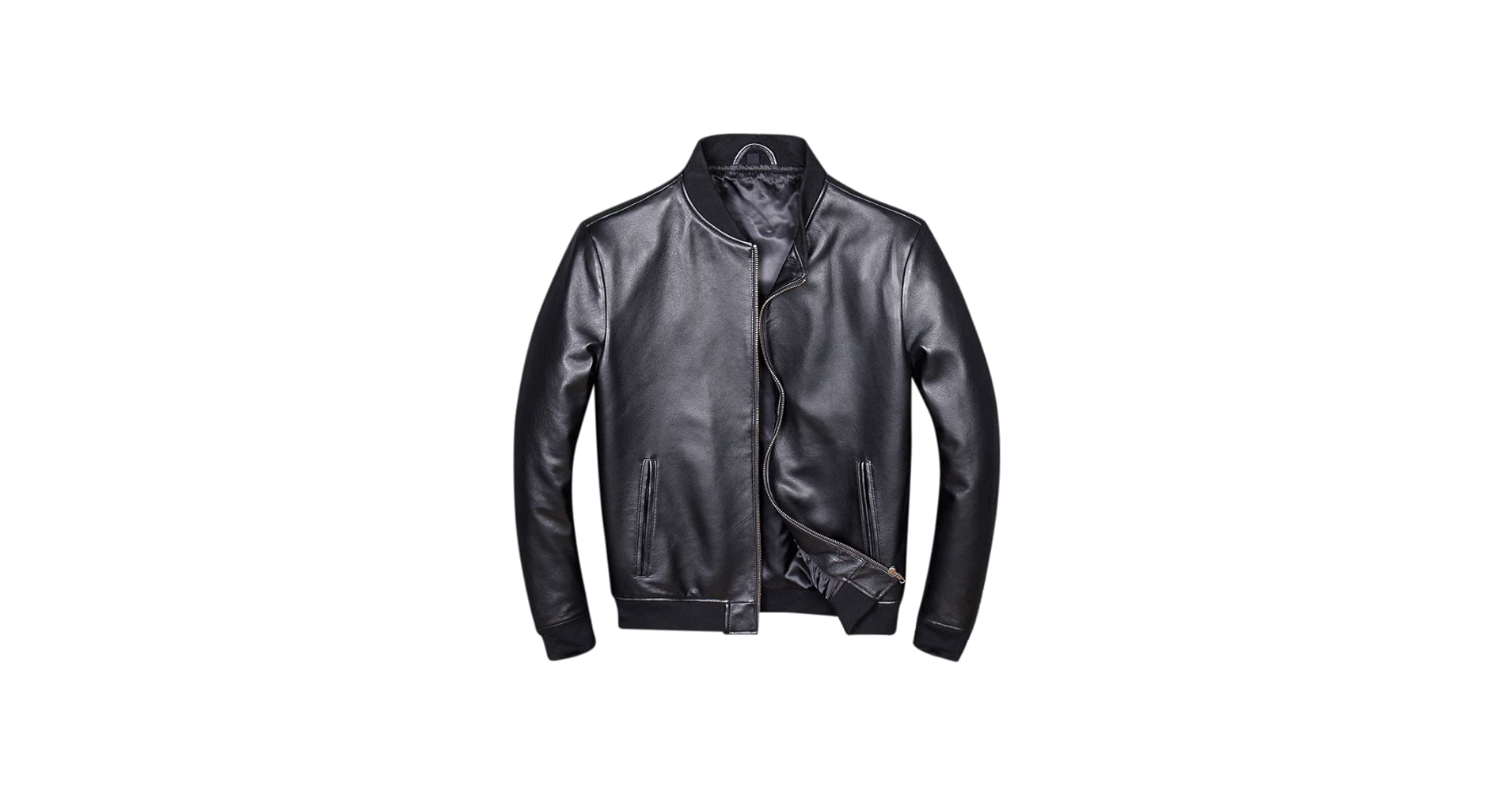 Top Grain Genuine Soft Black Lambskin Leather Jacket for Men