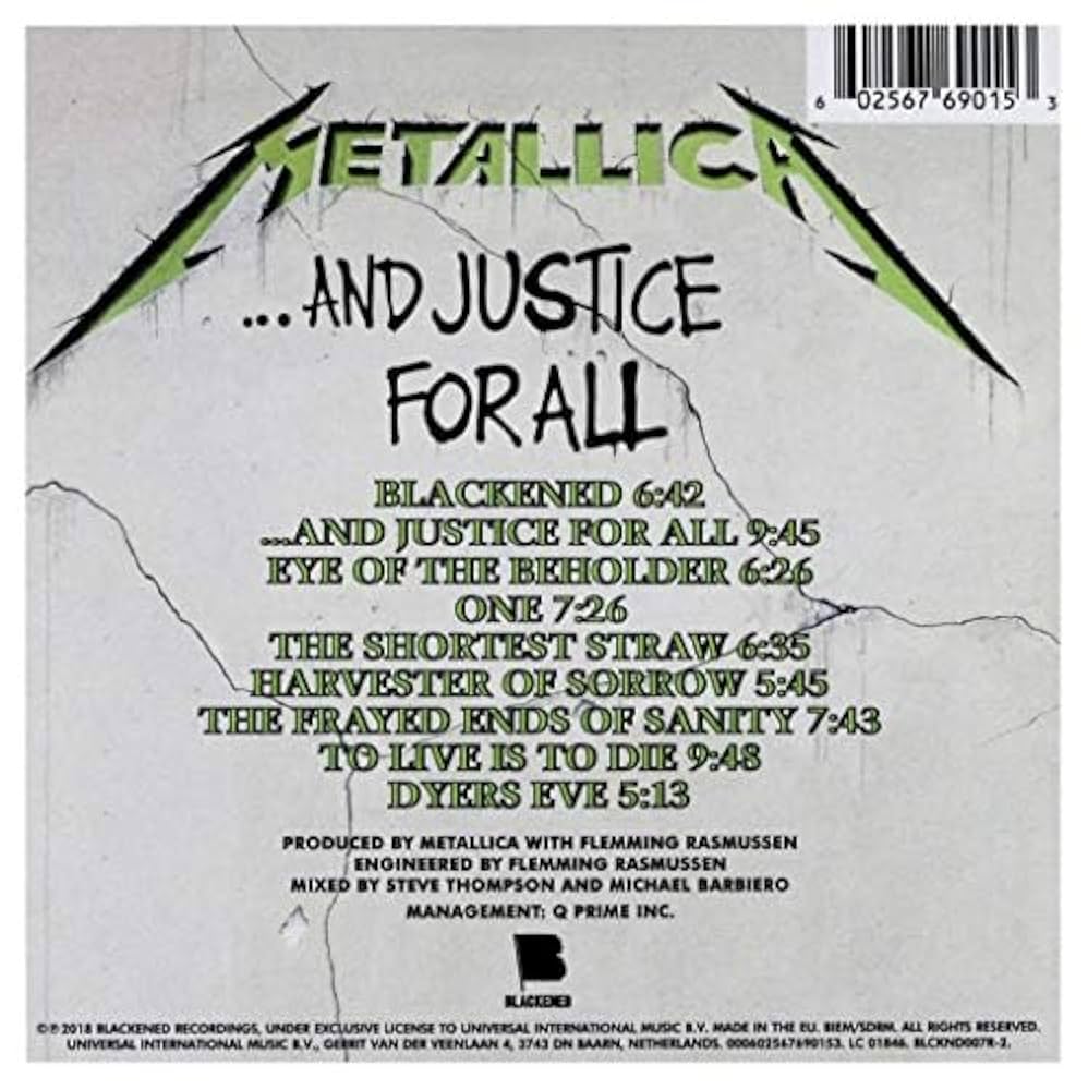 Amazon.co.jp: AND JUSTICE FOR ALL: ミュージック
