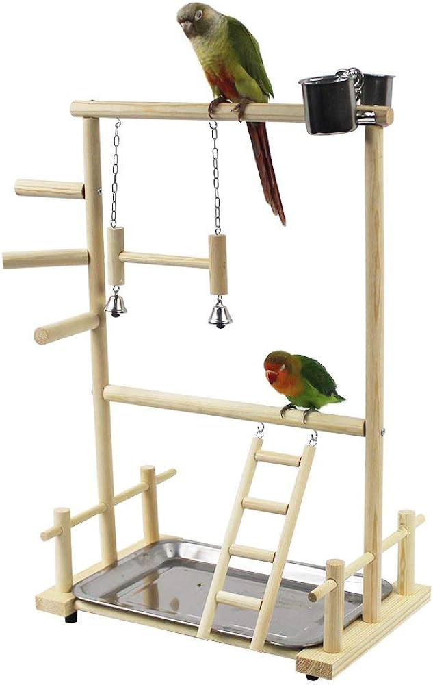 Amazon | Youjiu インコ 遊び場 二層 バード アスレチック 玩具