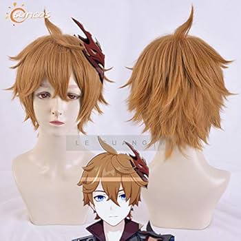 Amazon.co.jp: 即納原神(Genshin)タルタリヤ 耐熱コスプレウィッグ