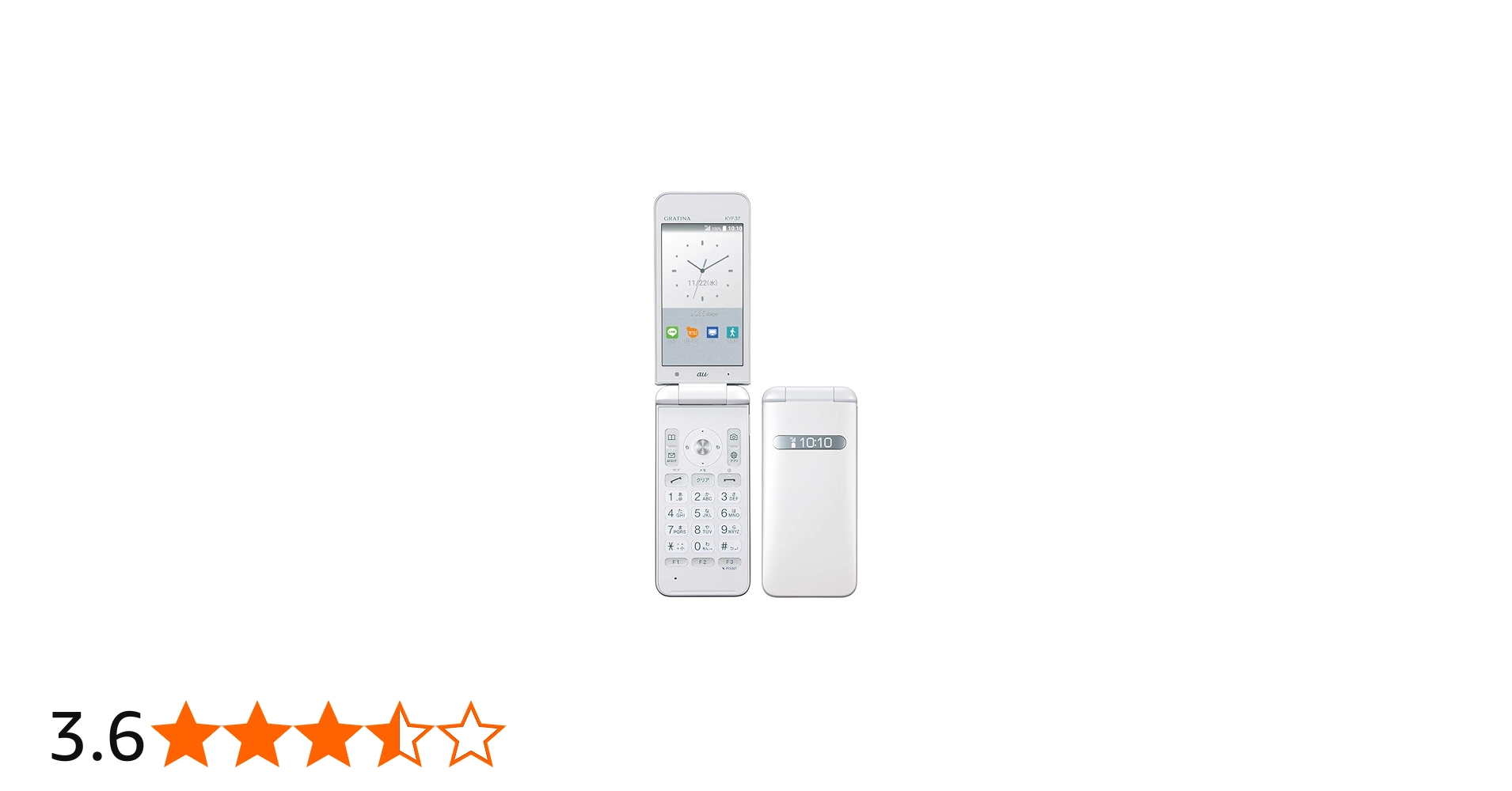 Amazon | AU GRATINA KYF37 WHITE ガラケー 白ロム | 京セラ(Kyocera