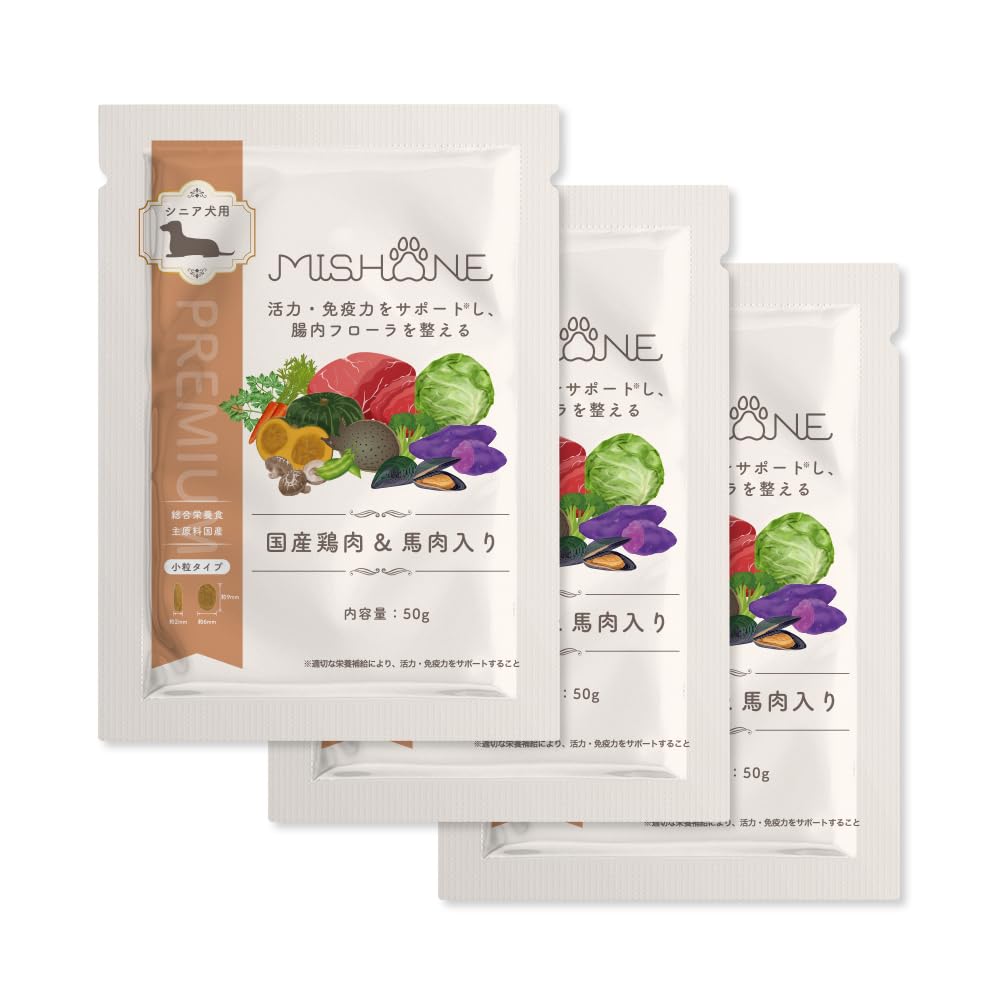 Amazon.co.jp: ミシュワン ドッグフード シニア犬用(国産鶏肉&馬肉)お