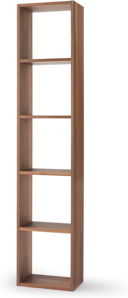 Amazon｜無印良品 スタッキングシェルフ・5段・ウォールナット材 幅42