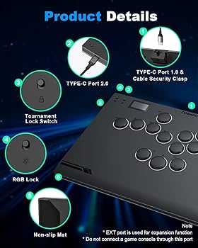Amazon.com: ONEED Haute42 Leverless Controller Arcade Stick M