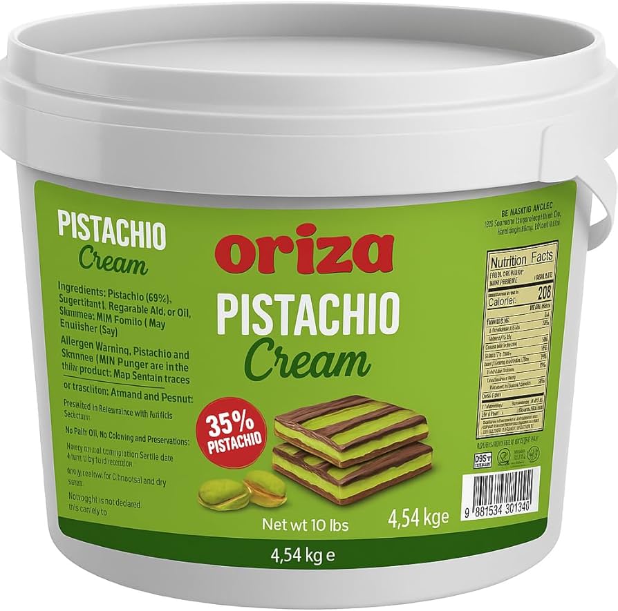 Amazon.com : Oriza Pistachio Cream, 10lbs Pail (Pack of 2