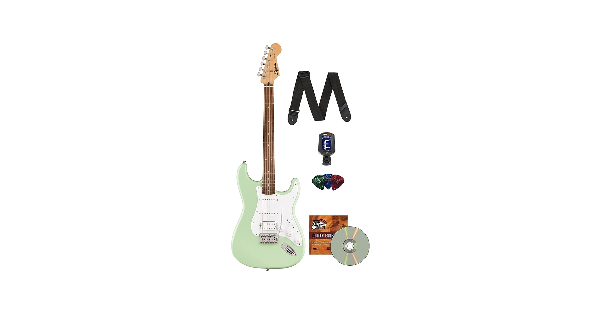 Amazon.com: Fender Squier Sonic Stratocaster HSS - Surf Green