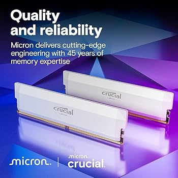 Crucial Kit Pro DDR5 RAM 32GB (2x16GB) 6000MHz CL36, Overclocking