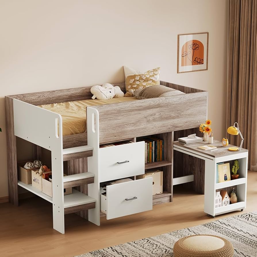 Amazon｜TORGSIYO ロフトベッド システムベッド 木製ベッド ベッド