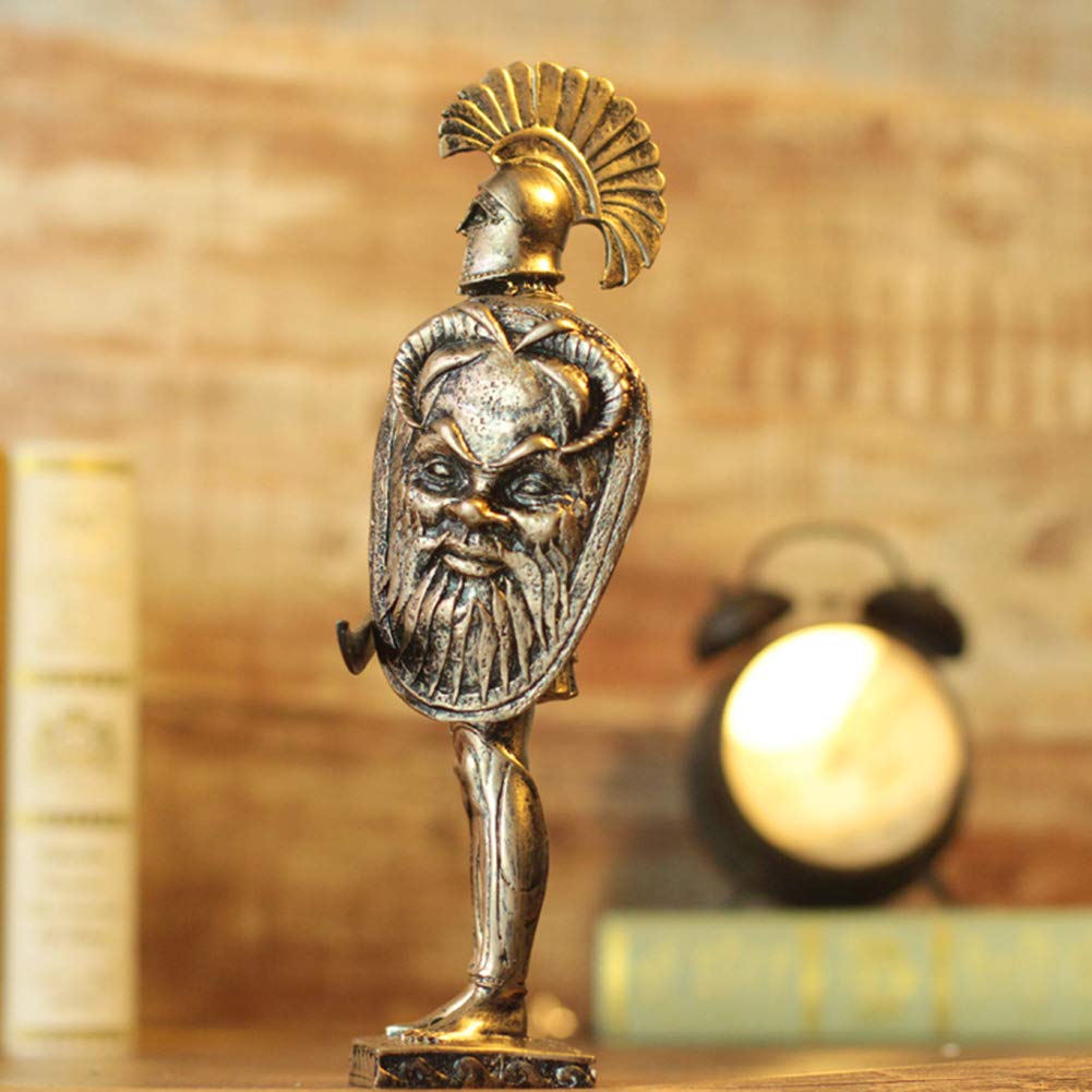 Amazon.co.jp: 古代ギリシャの兵士の像、剣と盾の付いた戦闘用鎧を身に