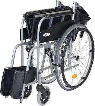 Amazon | ケアテックジャパン 自走式 スチール製 折りたたみ 車椅子