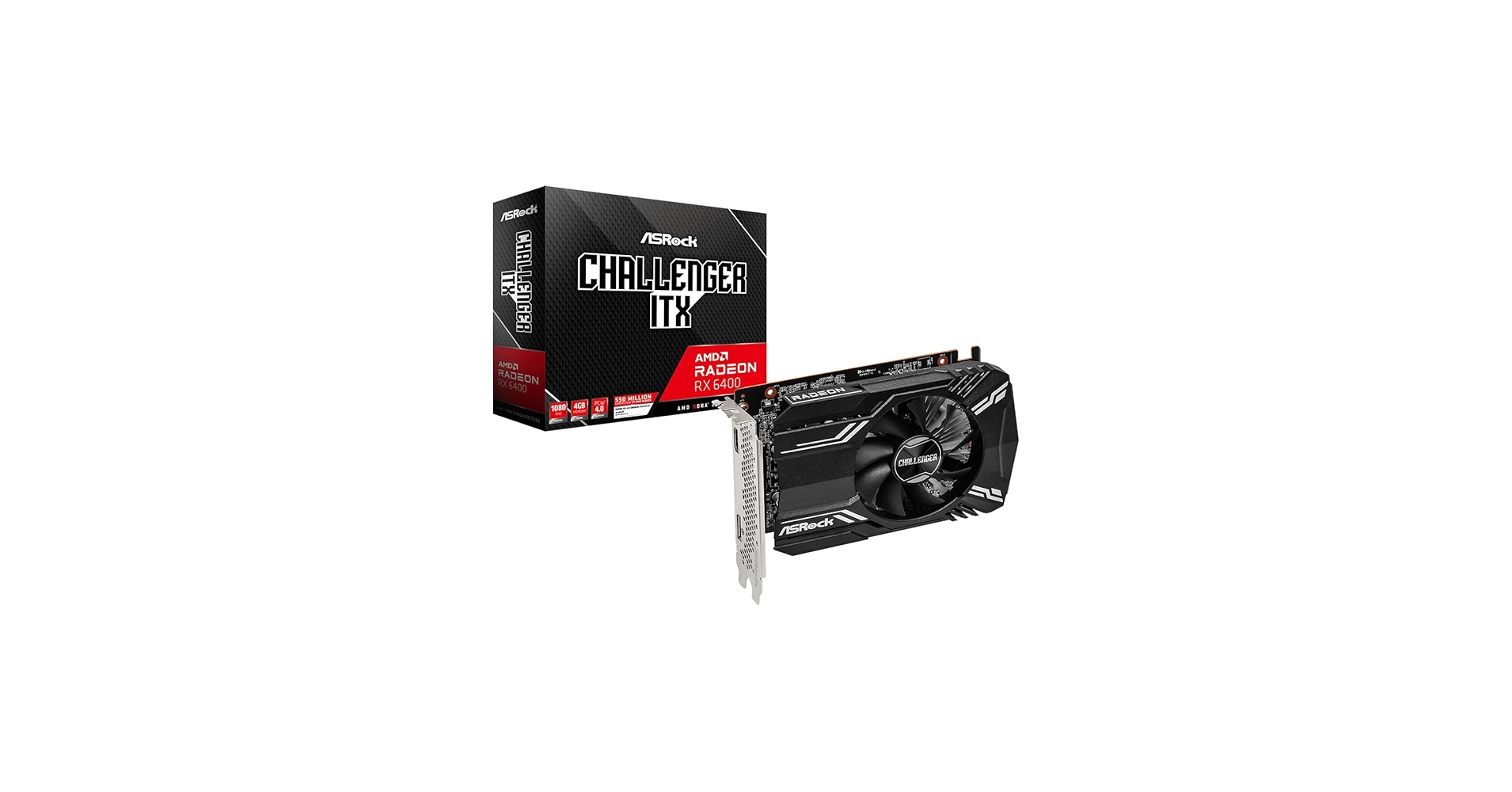 Amazon.com: ASRock AMD Radeon RX 6400 Challenger ITX 4GB GDDR6 0dB