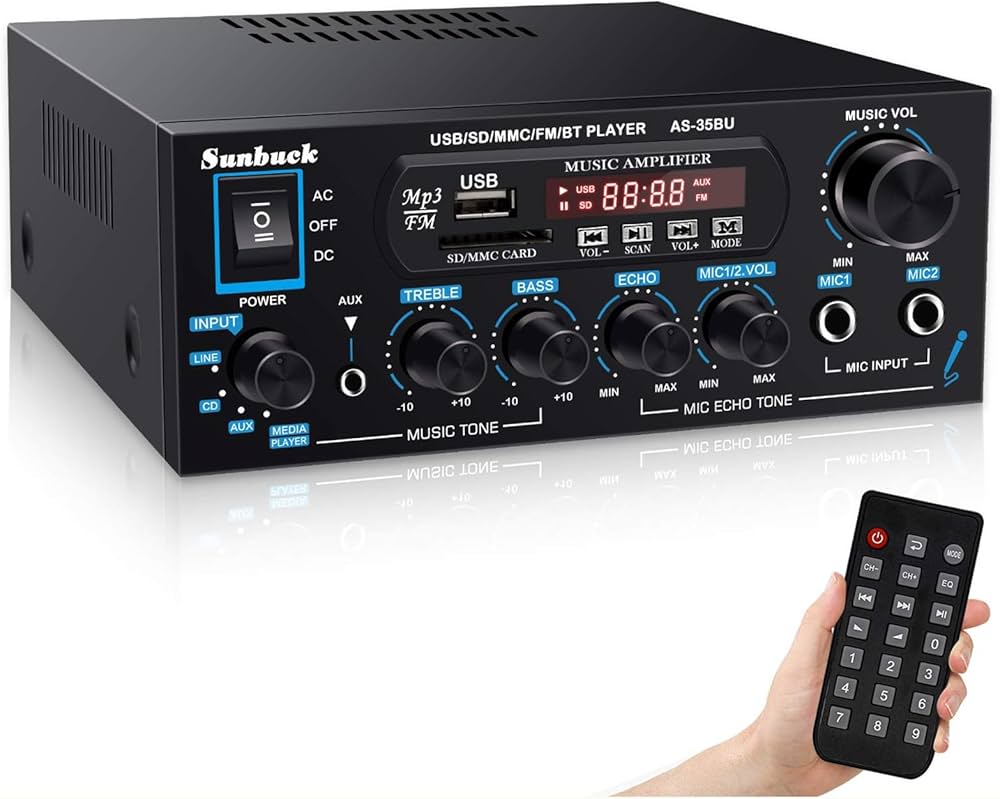 Amazon.com: Sunbuck Small Amplifier, 400Wx2 Stereo Receiver for