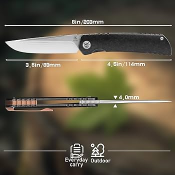 KATSU Folding Pocket Japanese Knife, 17 Layers ZDP-189 Super Steel