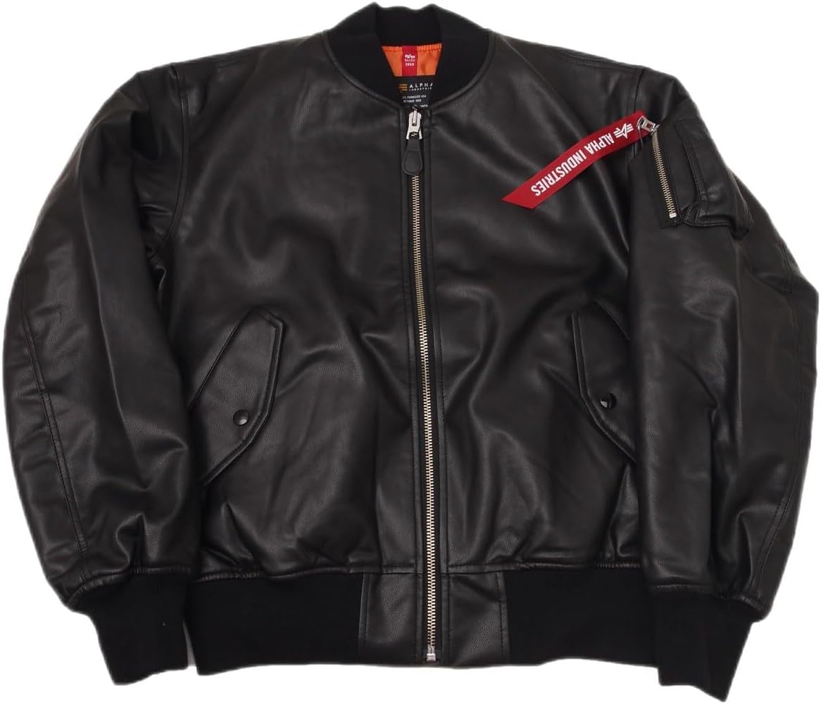 Amazon.co.jp: フェイクレザー MA-1 : ファッション