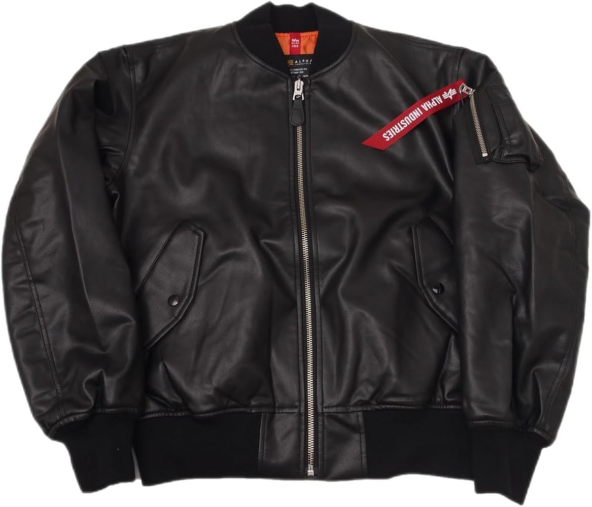 Amazon.co.jp: フェイクレザー MA-1 : ファッション