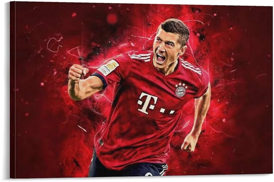 Amazon.co.jp: サッカー選手ロベルト・レヴァンドフスキ キャンバス