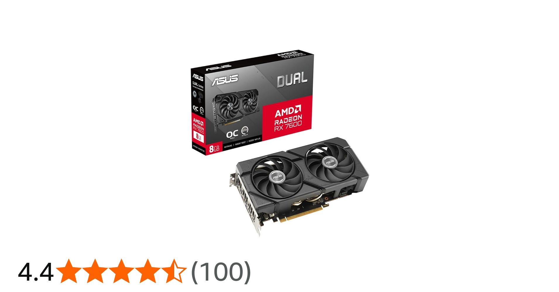Amazon | ASUS Dual Radeon RX 7600 EVO OC Edition 8GB GDDR6 ビデオ
