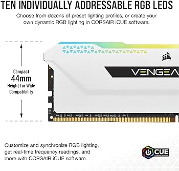 CORSAIR Vengeance RGB PRO SL DDR4 RAM 32GB (2x16GB) 3600MHz CL18