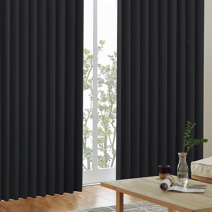 Amazon｜カーテンくれない 1級 遮光カーテン「K-wave-D-plain」 日本製