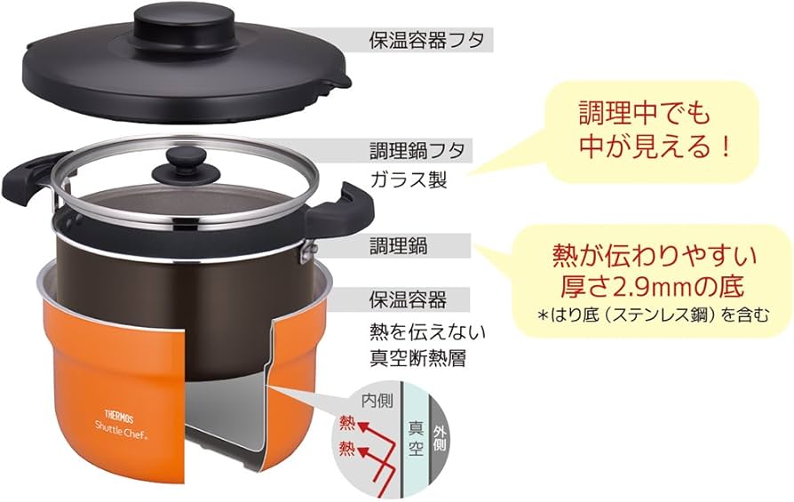 Amazon｜サーモス 真空保温調理器 シャトルシェフ 2.8L (3~5人用