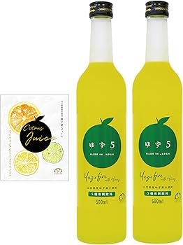 Amazon | 【公式発送】ゆず 5倍希釈ジュース（500ml）2本 柚子屋本店