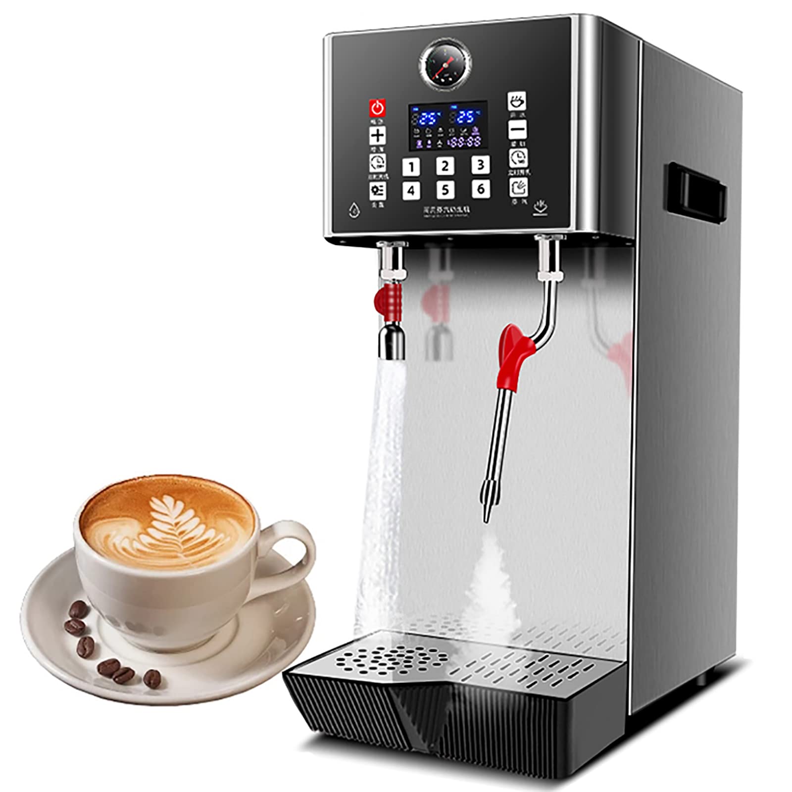 Amazon | 業務用スチームミルク泡立て器 4 IN 1 ミルクスチーマー