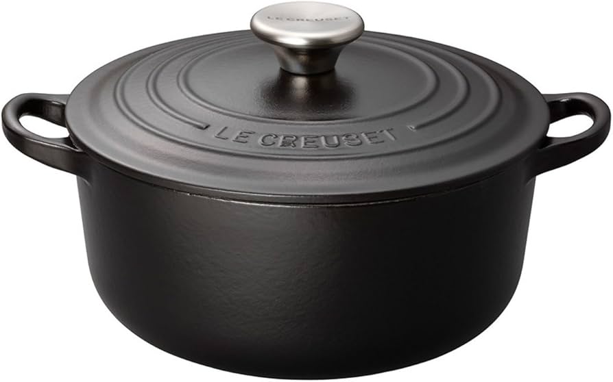 Amazon｜ルクルーゼ ココット ロンド ホーロー 鍋 IH 対応 24cm マット