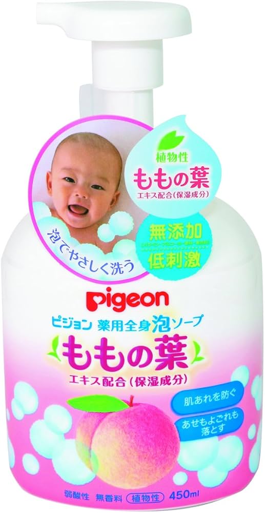Amazon.co.jp: ピジョン Pigeon 薬用全身泡ソープ 本体 ももの葉エキス
