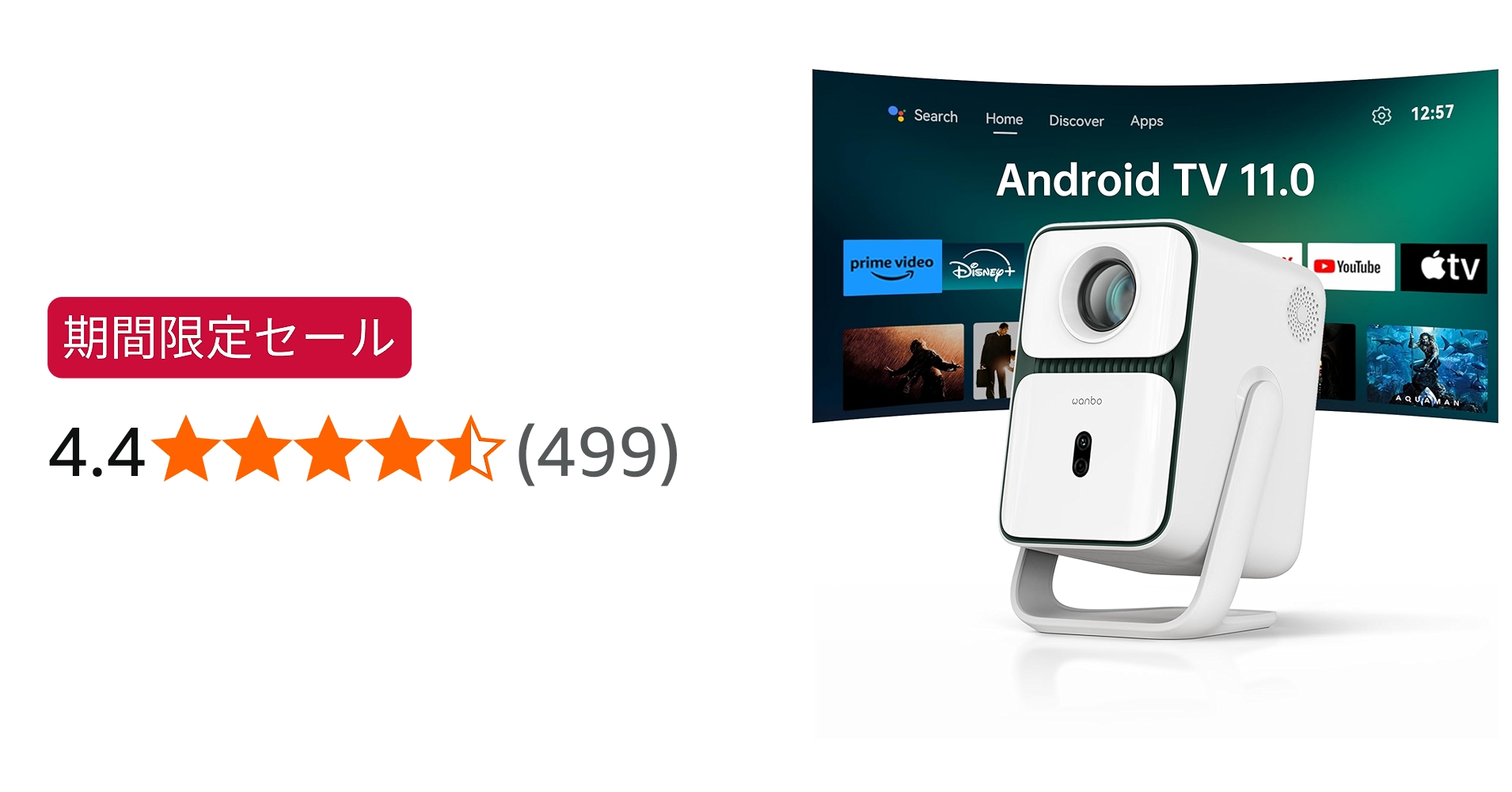 Amazon.co.jp: Wanbo T2 Ultra プロジェクター Android TV 11.0搭載