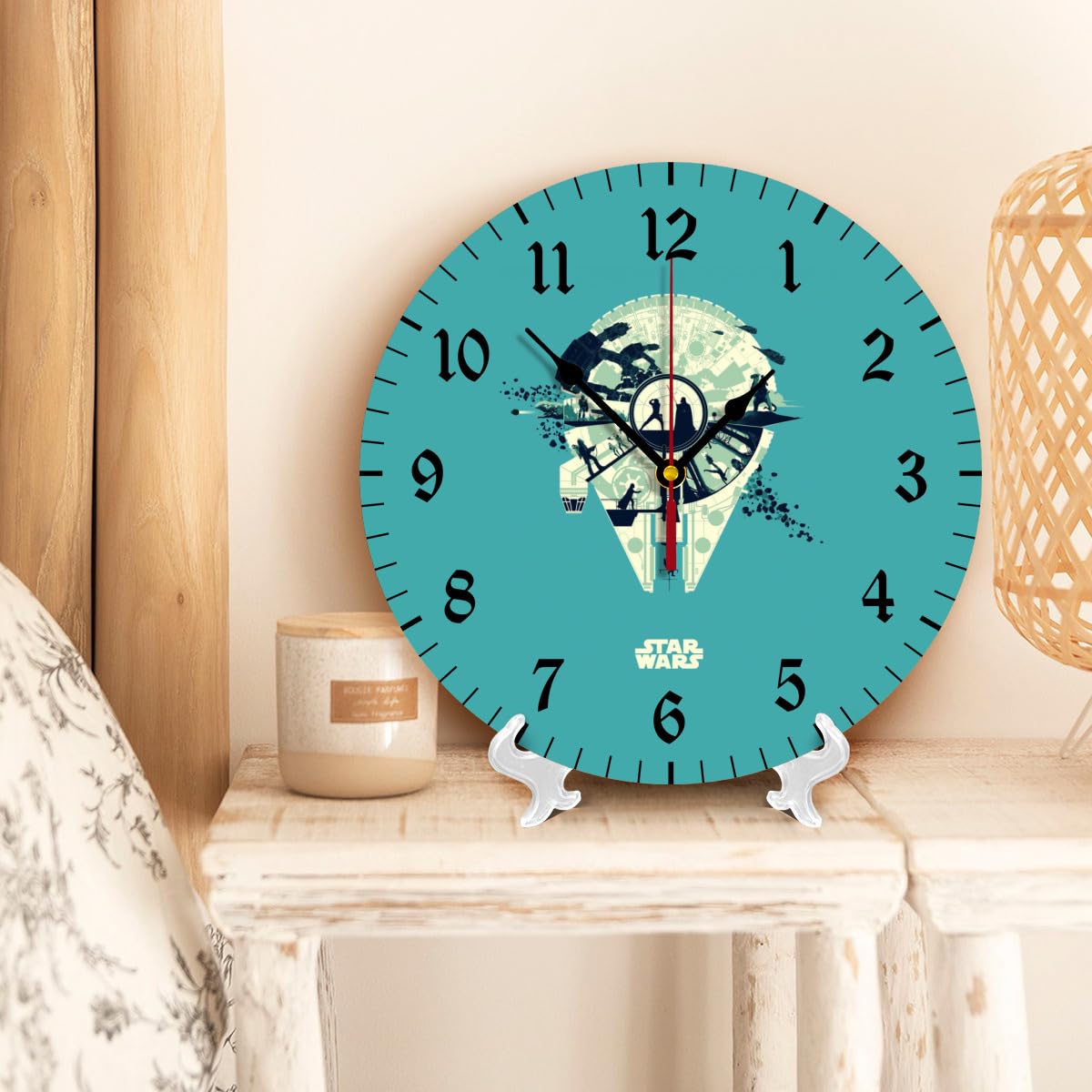 Amazon.co.jp: 掛け時計 スターウォーズ 壁掛け時計 丸型 フレームレス