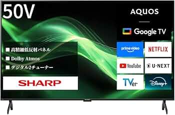 Amazon | シャープ 50V型 4K 液晶 テレビ AQUOS 4T-C50GJ2 Google TV