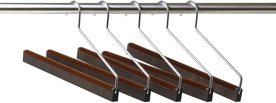 Amazon.co.jp: 【ナカタハンガー】日本製 木製スラックスハンガー 5本