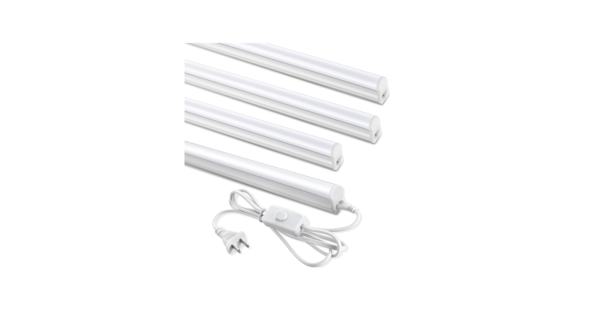 SUNLINKCO (4 Pack) 4FT T5 LED Shop Light,6500K,20W,2300LM(Super