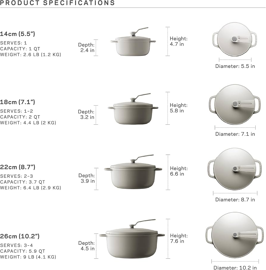 Amazon.com: Vermicular Oven Pot 2.0 | Lightweight Enameled Cast