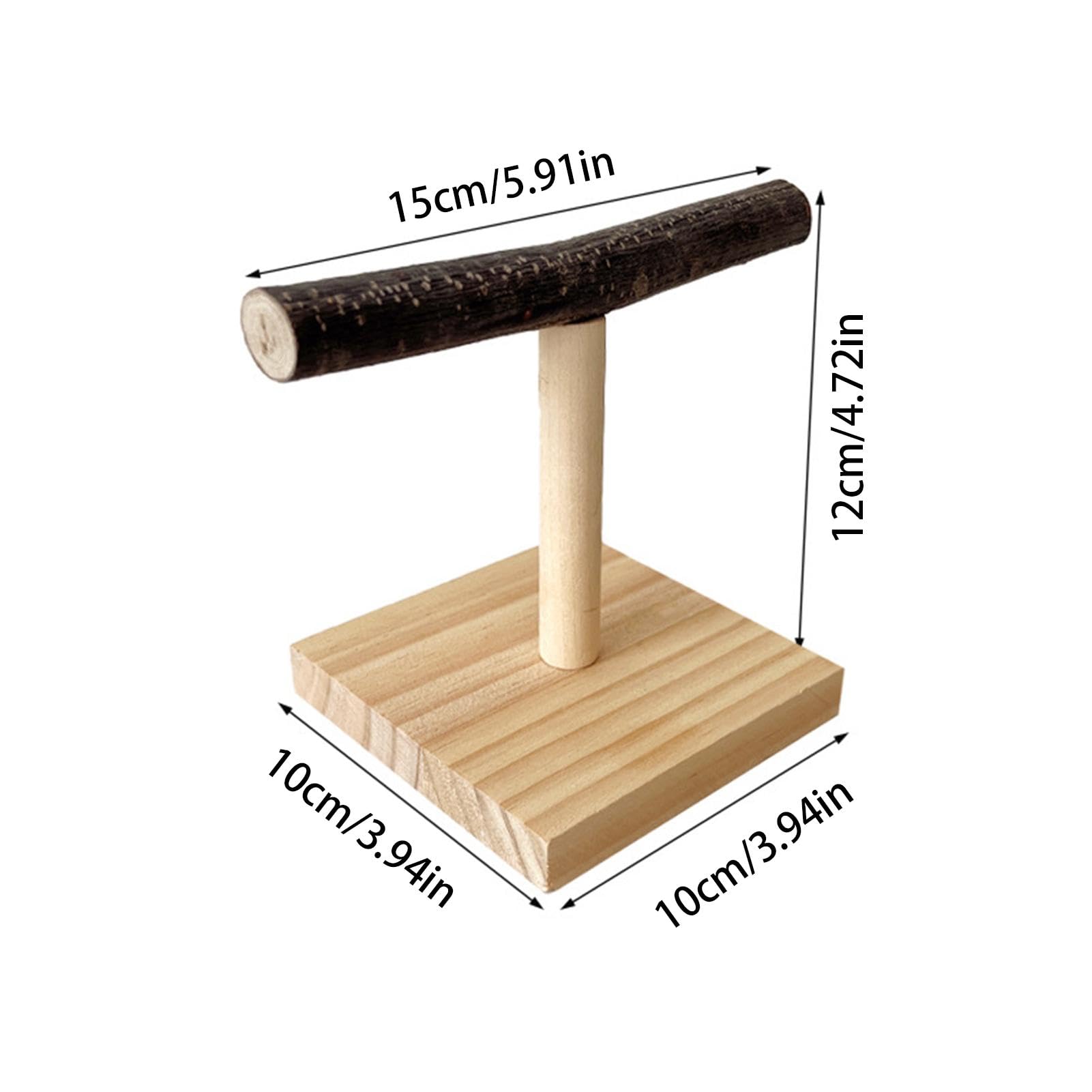 Amazon | 卓上鳥プレイスタンド、木製鳥止まり木プラットフォーム