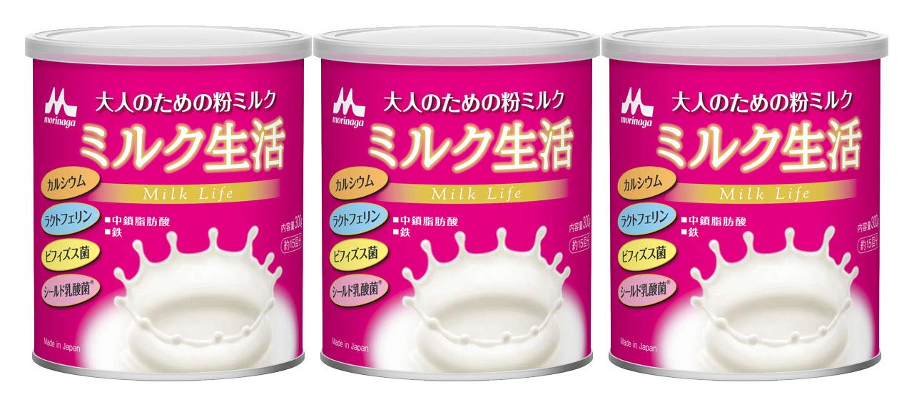 Amazon.co.jp: 森永乳業 大人のための粉ミルク ミルク生活 300g × 3缶