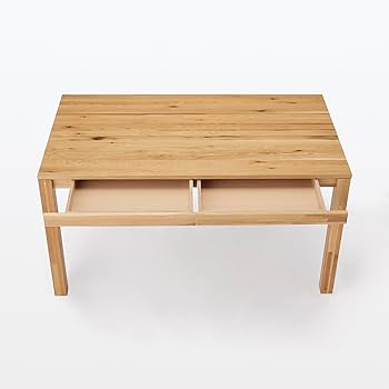 Amazon.co.jp: 無印良品 木製テーブル オーク材 幅140×奥行80×高さ72cm