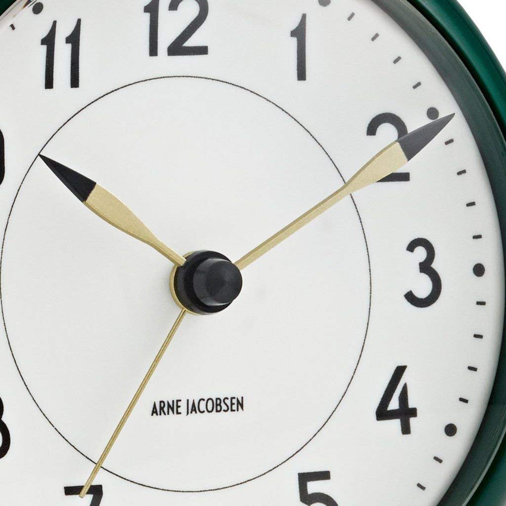 Amazon.com: Arne Jacobsen Clocks Station Table Clock, Green and