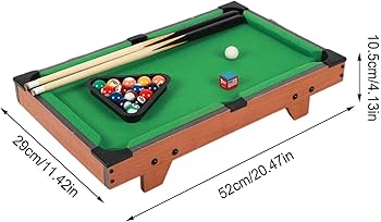 Amazon.co.jp: セット おもちゃ プール テー - ミニビリヤード台 ミニ