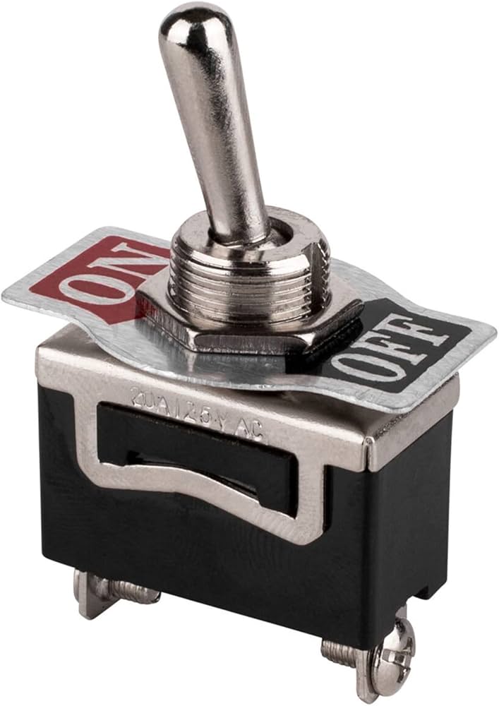 Amazon.co.jp: SPST トグルスイッチ 15A 250V / 20A 125V 2 端子 ON