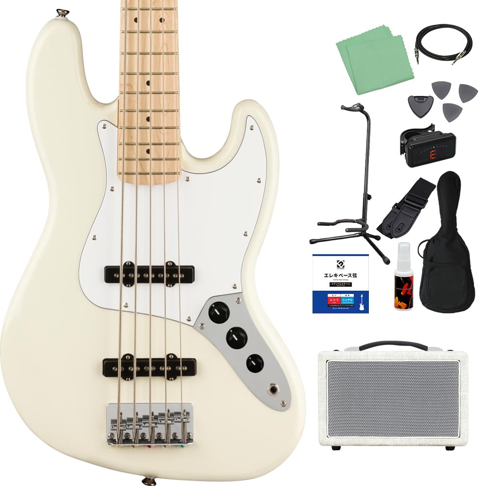 Amazon | Squier by Fender Affinity Jazz Bass V Olympic White 5弦