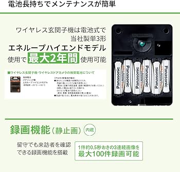 Amazon.co.jp: [パナソニック] テレビドアホン ワイヤレス 無線接続