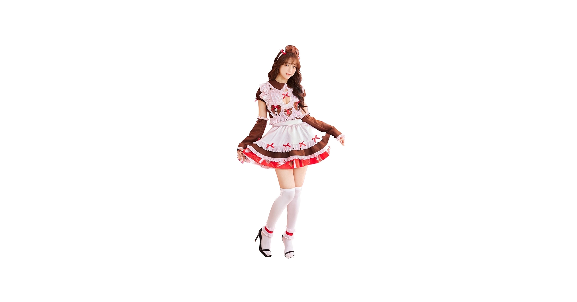 Amazon.co.jp: [Malymoon] メイド メイド服 ブラウン 茶色 ハート