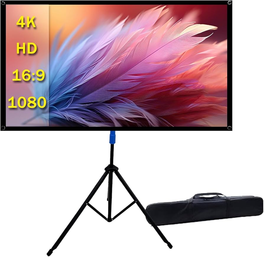 Amazon | 自立式 プロジェクタースクリーン4K対応 16:9 70インチ 三脚