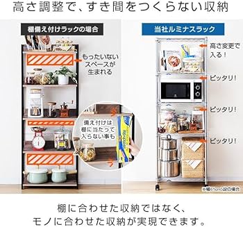 Amazon｜ルミナス 【ネット限定】 スチールラック ドウシシャ 棚